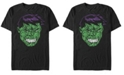 Fifth Sun Marvel Men's Classic Hulk Text Big Face, Short Sleeve T-Shirt
